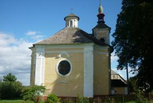 Kostel sv. Jana Nepomuckého ve Vyklanticích je asi dílem J.B.Santiniho