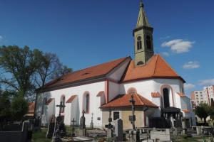 Kostel sv.Jana Křtitele je místem posledního odpočinku Jakuba Hollara z Práchně